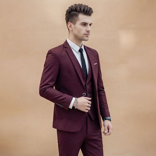 Luís | Moška tridelna obleka slim fit za slovesnosti