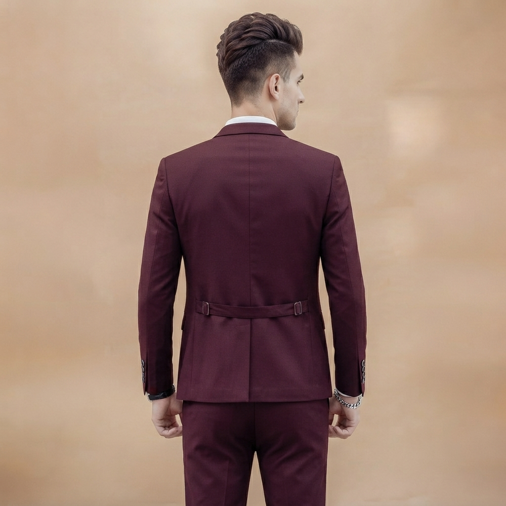 Luís | Moška tridelna obleka slim fit za slovesnosti