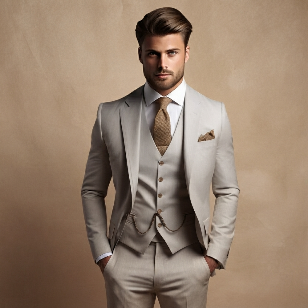 Rodrigo | Moška tridelna obleka za poroke, elegantna