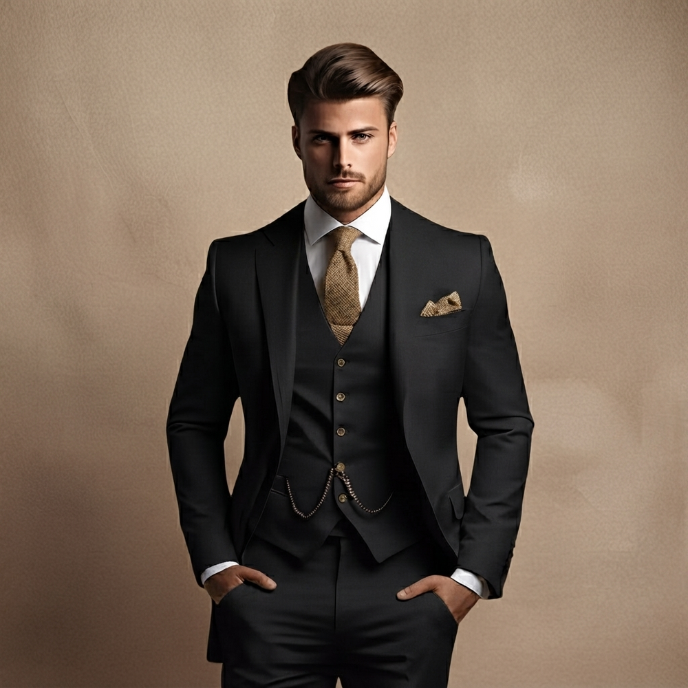 Rodrigo | Moška tridelna obleka za poroke, elegantna