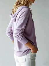 Lidia | Jopica s kapuco in gumbi – lila