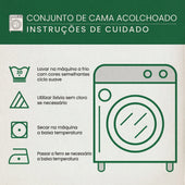 Conjunto de Cama 3 Peças Harmonia Dourada