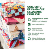Conjunto de Cama 3 Peças Corações Apaixonados