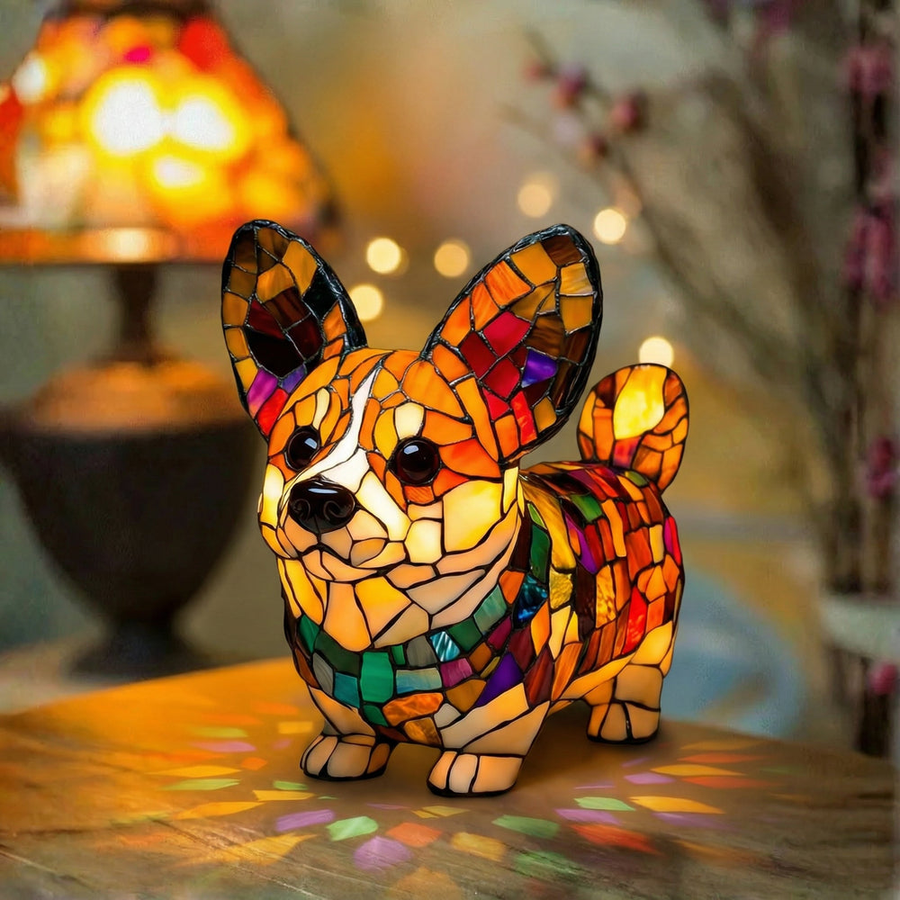 Guilherme | Candeeiro Corgi em Vitral