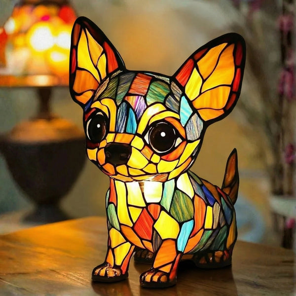 Rafael | Candeeiro Chihuahua Sentado em Vitral