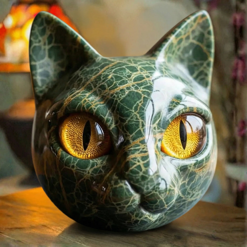 Matilde | Candeeiro Gato Místico de Luxo em Vitral