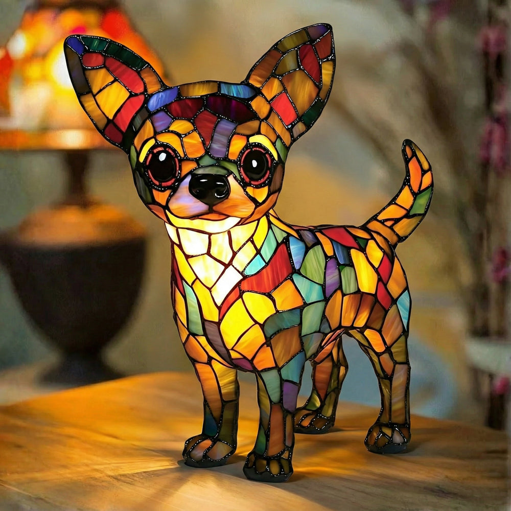 Vasco | Candeeiro Chihuahua em Vitral