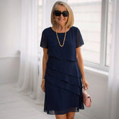 Lídia - Vestido Ruffle de Conforto Elegante