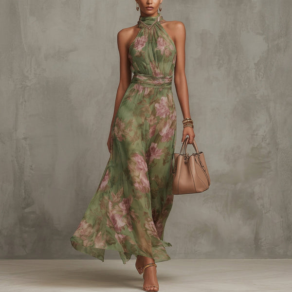 Ana - Vestido maxi plissado