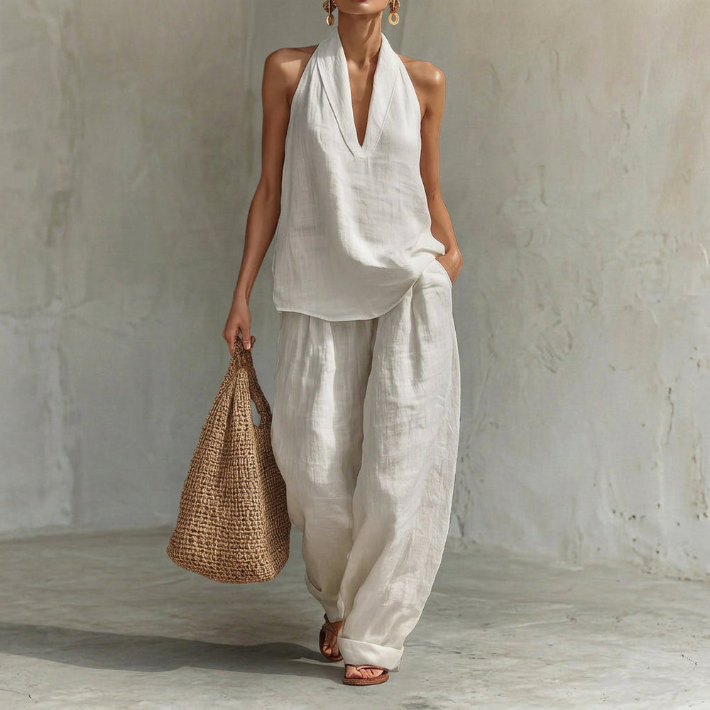 Zara - Conjunto sem mangas com calças largas
