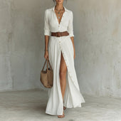 Maria - Vestido maxi de linho
