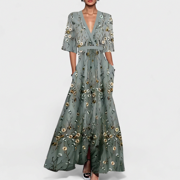 Rute - Vestido maxi floral elegante