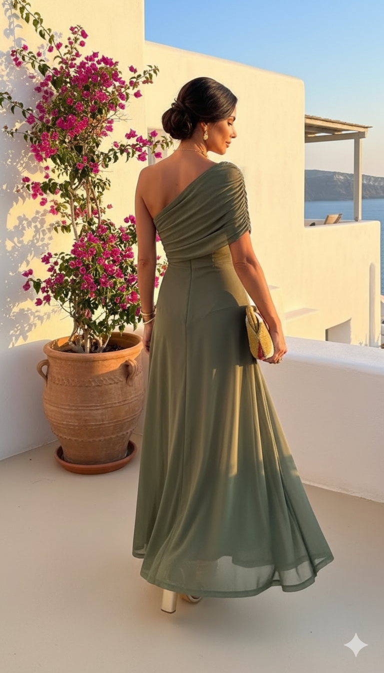 Inês - Vestido largo fluido com design elegante