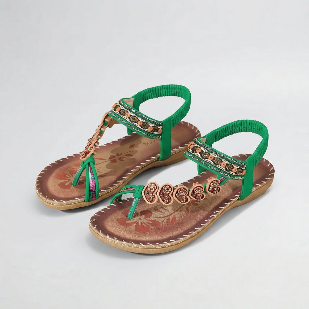 Boho sandále s dekoratívnymi remienkami