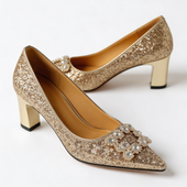 Madalena - Sapatos ortopédicos com glitter