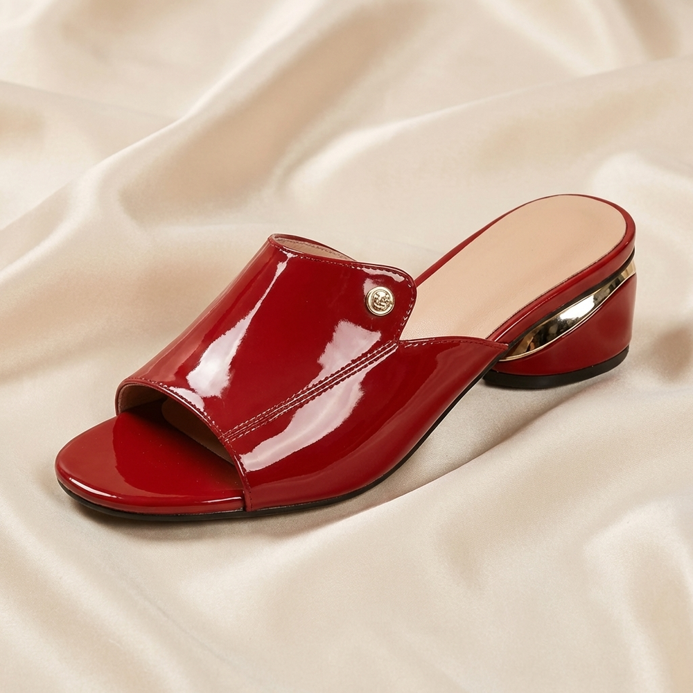 Sapatos de Salto Patente em Cor Malva