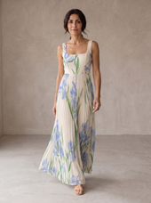 Oriana | Vestido Comprido Floral Evasé