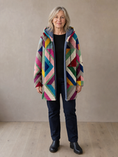 Violeta | Casaco Multicolor com Capuz e Fecho