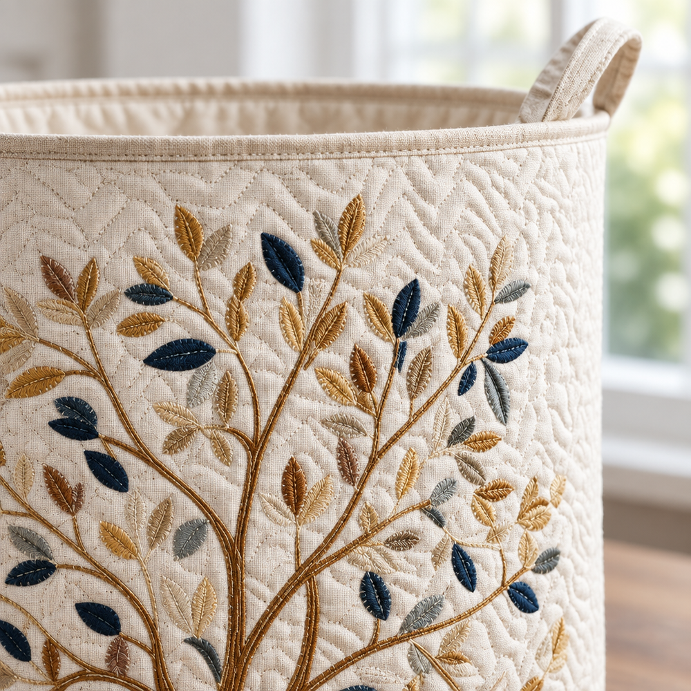 Árvore em Flor | Cesto de Roupa Feito à Mão