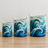 Espuma do Mar | Cesto de Roupa Feito à Mão