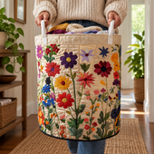 Floração Luminosa | Cesto de Roupa Feito à Mão