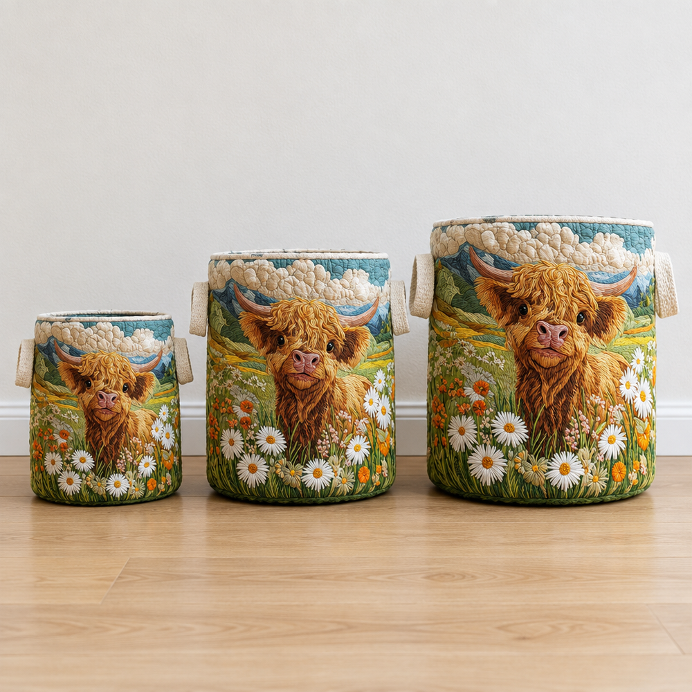 Flores das Highlands | Cesto de Roupa Feito à Mão