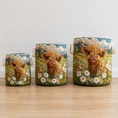 Flores das Highlands | Cesto de Roupa Feito à Mão
