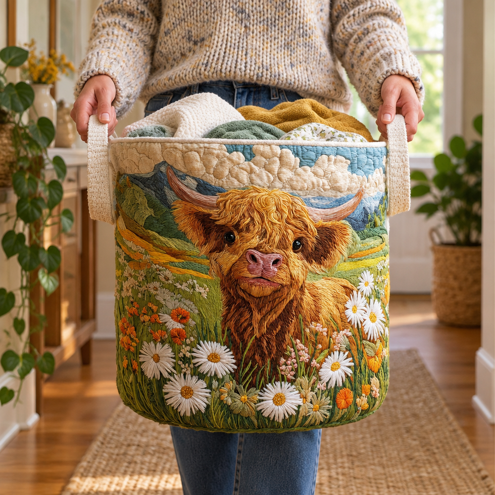 Flores das Highlands | Cesto de Roupa Feito à Mão