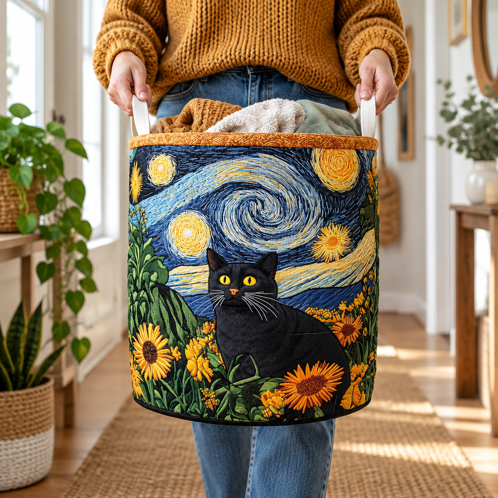 Gato Astuto | Cesto de Roupa Feito à Mão
