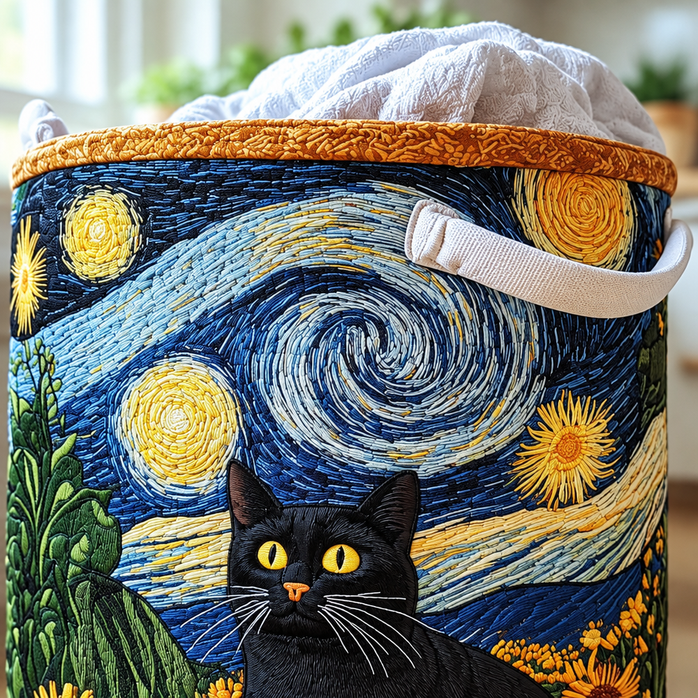 Gato Astuto | Cesto de Roupa Feito à Mão