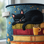 Gatos Acolchoados | Cesto de Roupa Feito à Mão