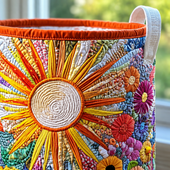 Girassol em Flor | Cesto de Roupa Feito à Mão