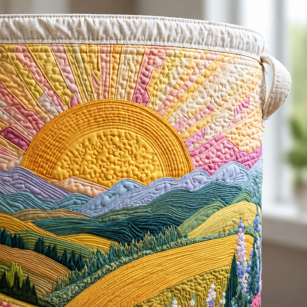 Natureza e Amanhecer | Cesto de Roupa Feito à Mão