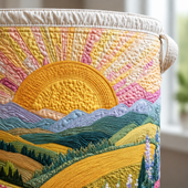 Natureza e Amanhecer | Cesto de Roupa Feito à Mão