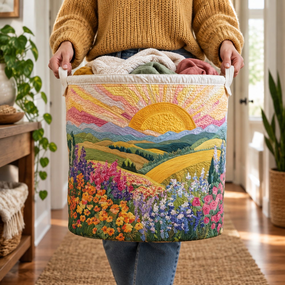 Natureza e Amanhecer | Cesto de Roupa Feito à Mão