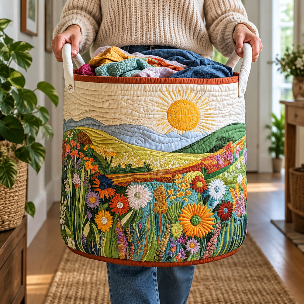 Prado em Flor | Cesto de Roupa Feito à Mão