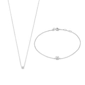 Moissanit-Stein Cléa-Set | Gold