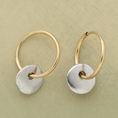 Vintage-Ohrringe in Gold und Silber