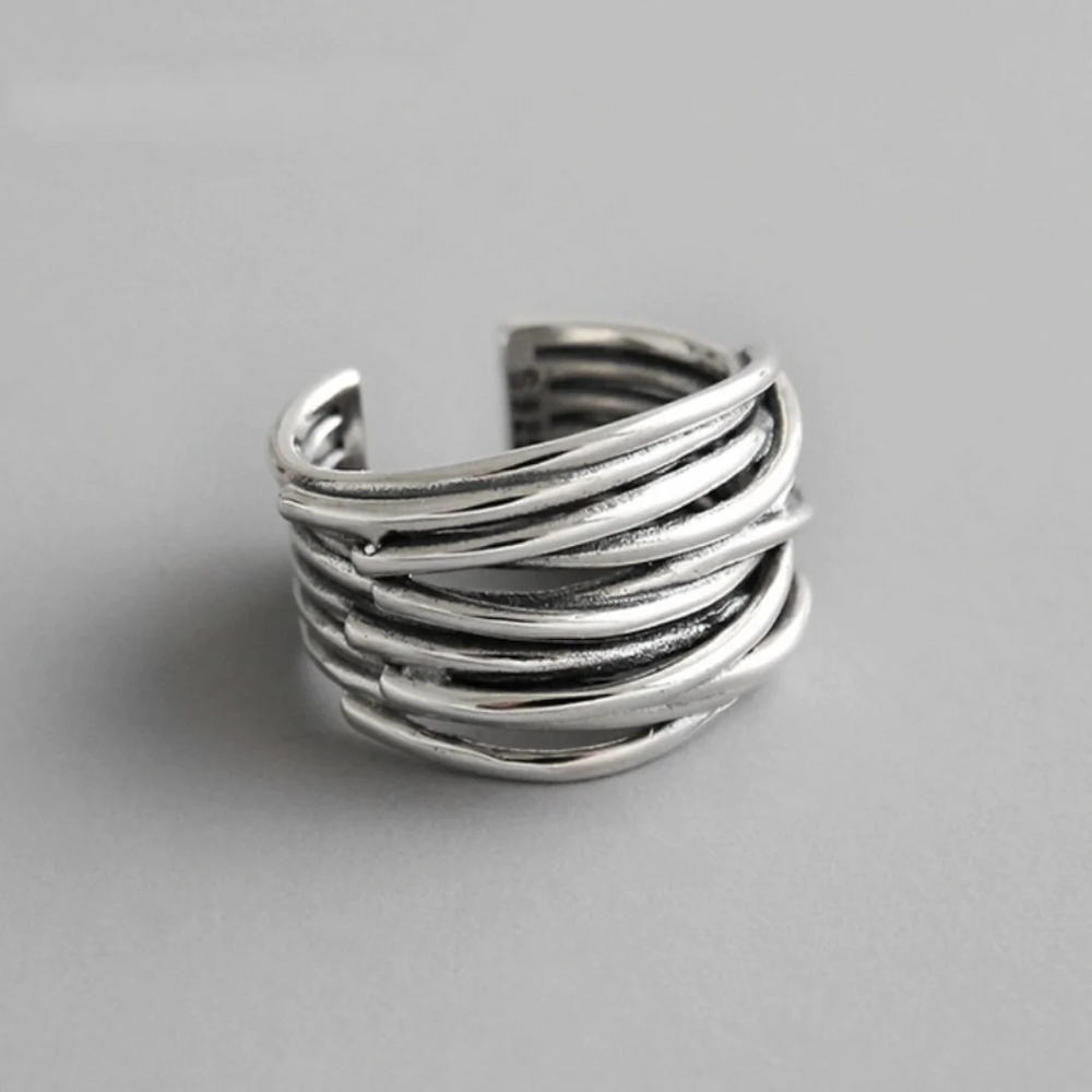 Vintage-Doppel-Ebenen-Ring