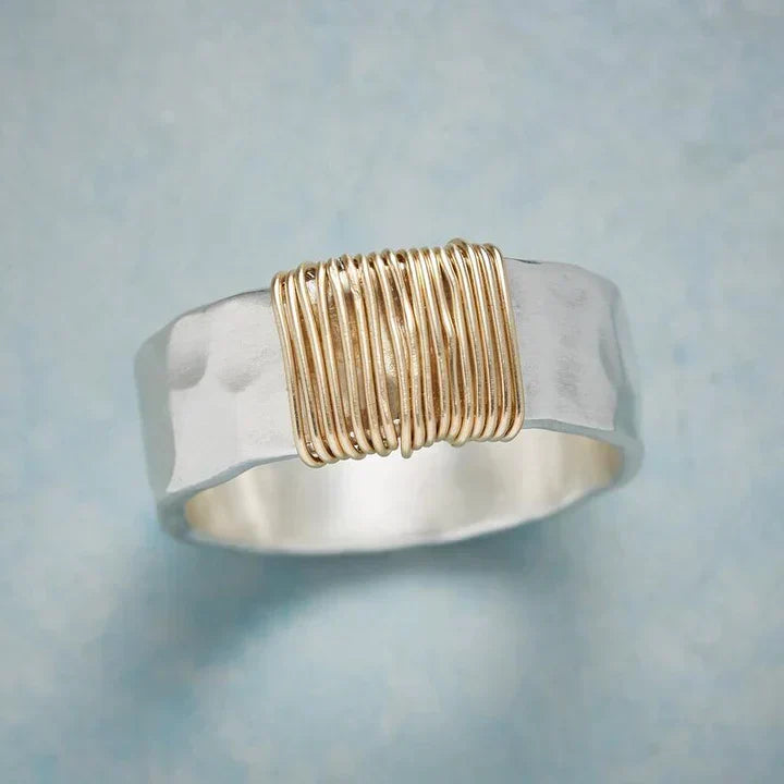 Vintage-Silber-Feinring aus Gold
