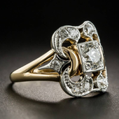 Dorotea | Anel Dourado com Pedra Brilhante