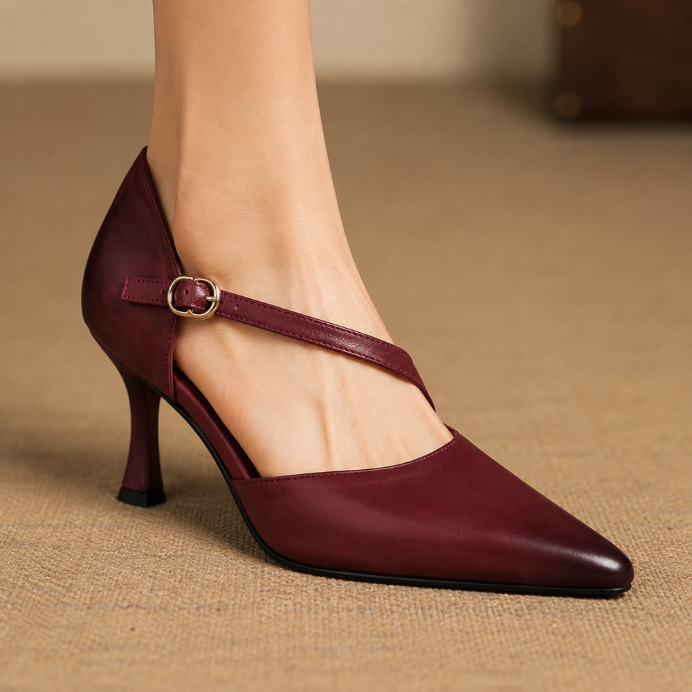 Micaela | Sapatos de Salto Elegantes com Tiras Cruzadas
