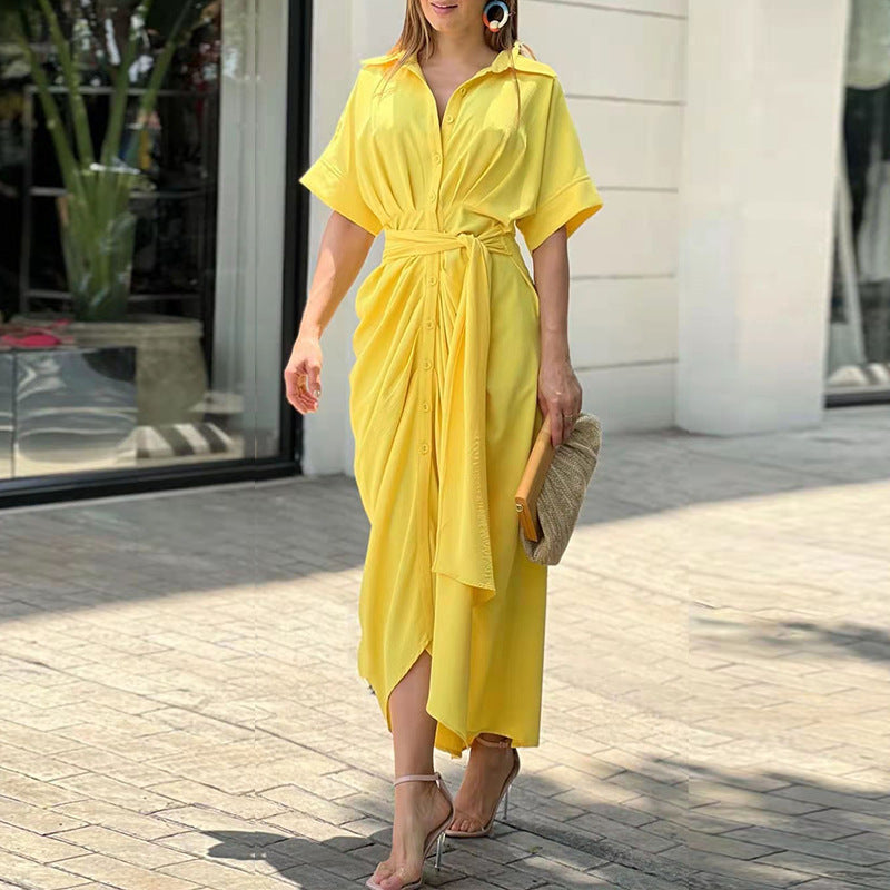 Patrícia | Vestido Camiseiro Elegante com Cinto