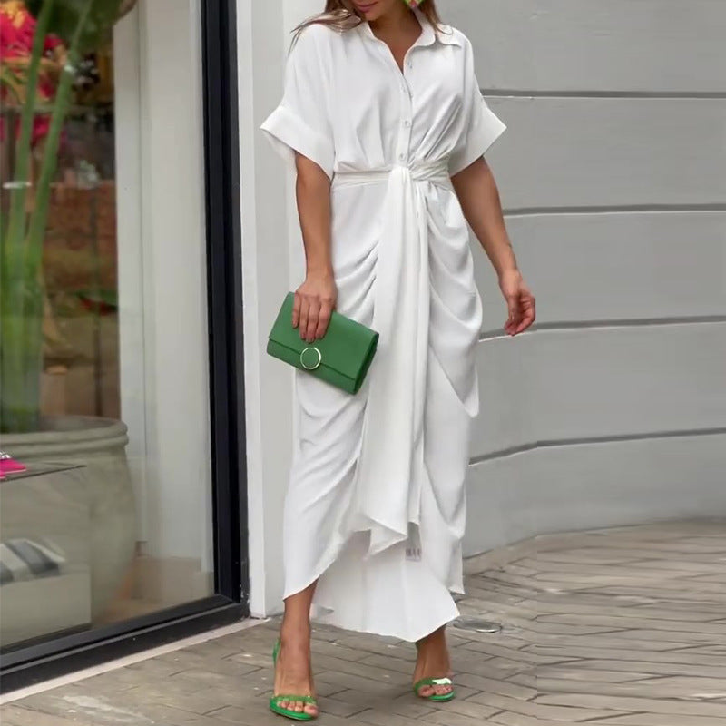 Patrícia | Vestido Camiseiro Elegante com Cinto
