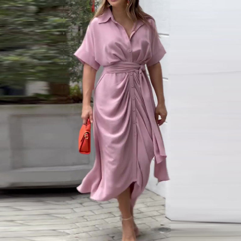 Patrícia | Vestido Camiseiro Elegante com Cinto