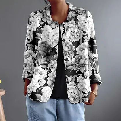 Paulina | Casaco Aberto com Estampado de Flores