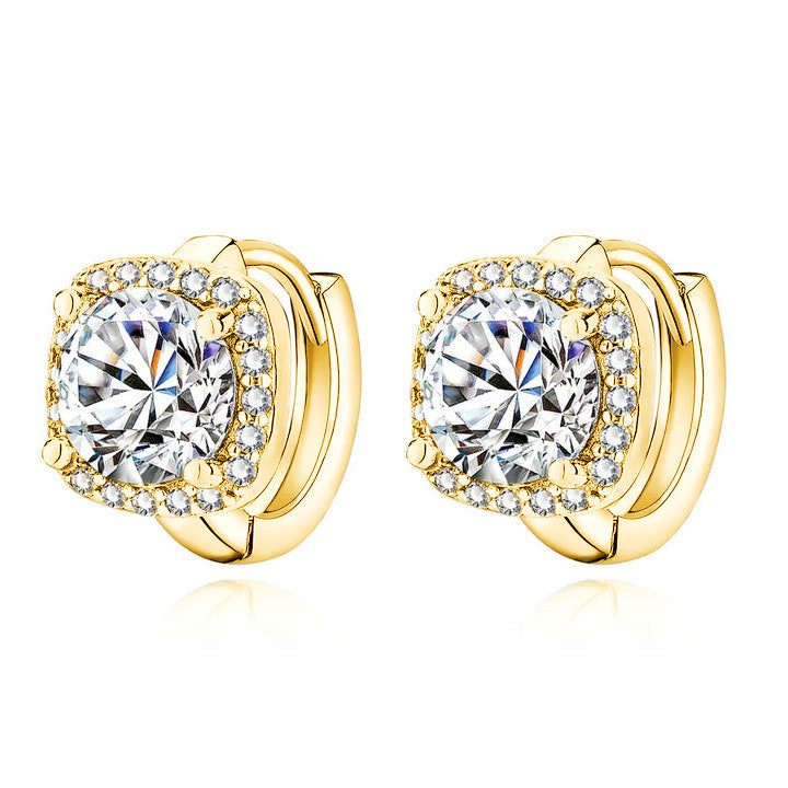 Quadratische Ohrringe Nadine | Gold