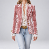 Honorata | Blazer de Veludo com Renda