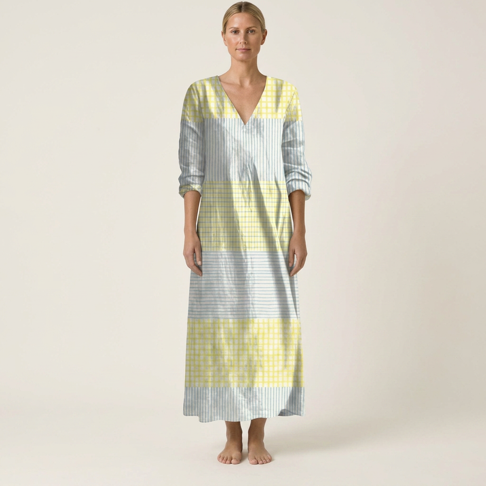 Leonor – Lanena obleka naravne elegance