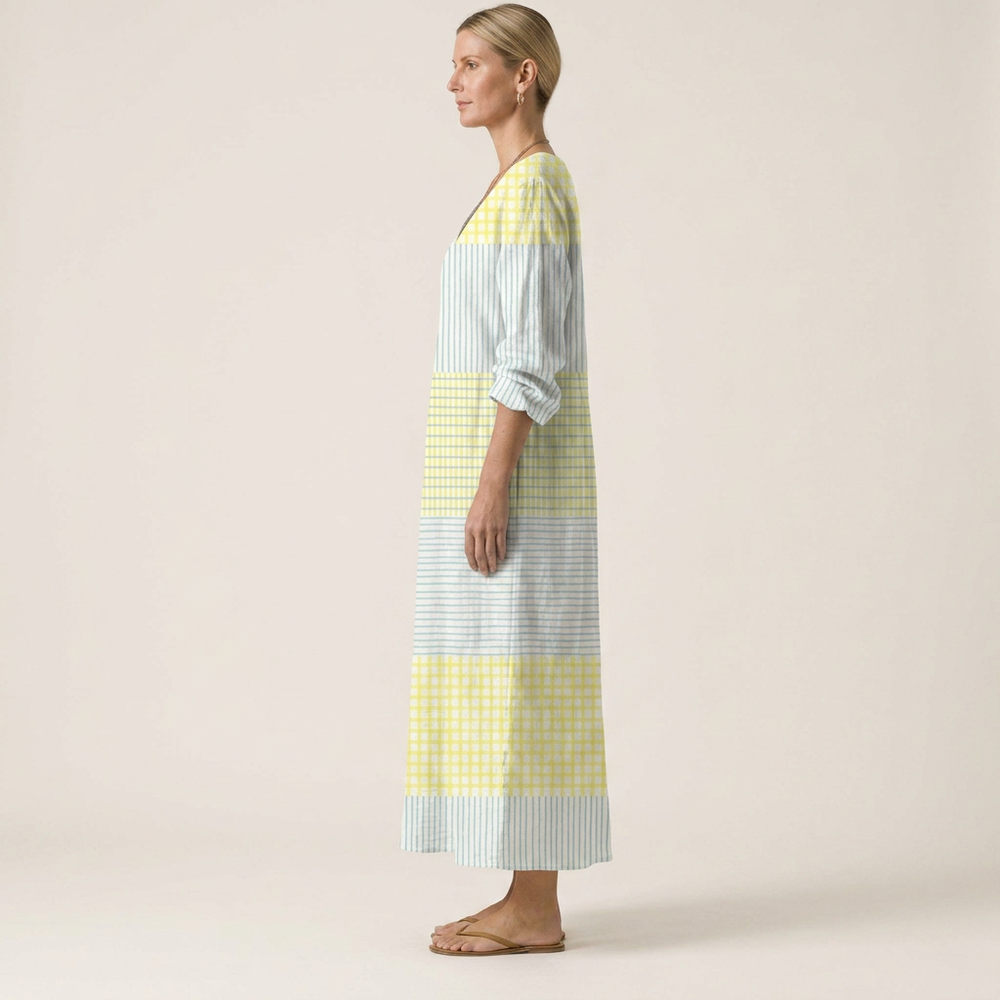 Leonor – Lanena obleka naravne elegance